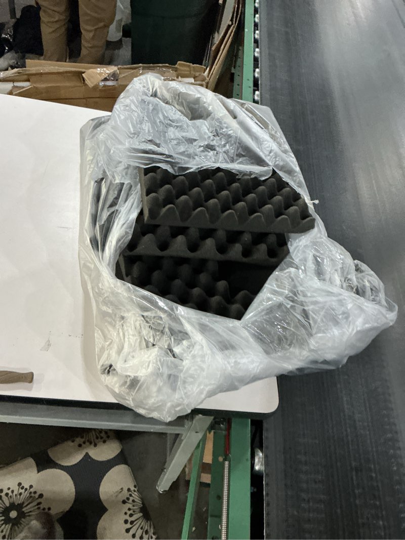 Condition photo showing As Is for TroyStudio Portable Vocal Booth, Large Foldable Microphone Isolation Shield, Music Recording Studio Sound Echo Absorbing Box, Desk & Stand Use Reflection Filter with Thickened Dense Acoustic Foam Large Size