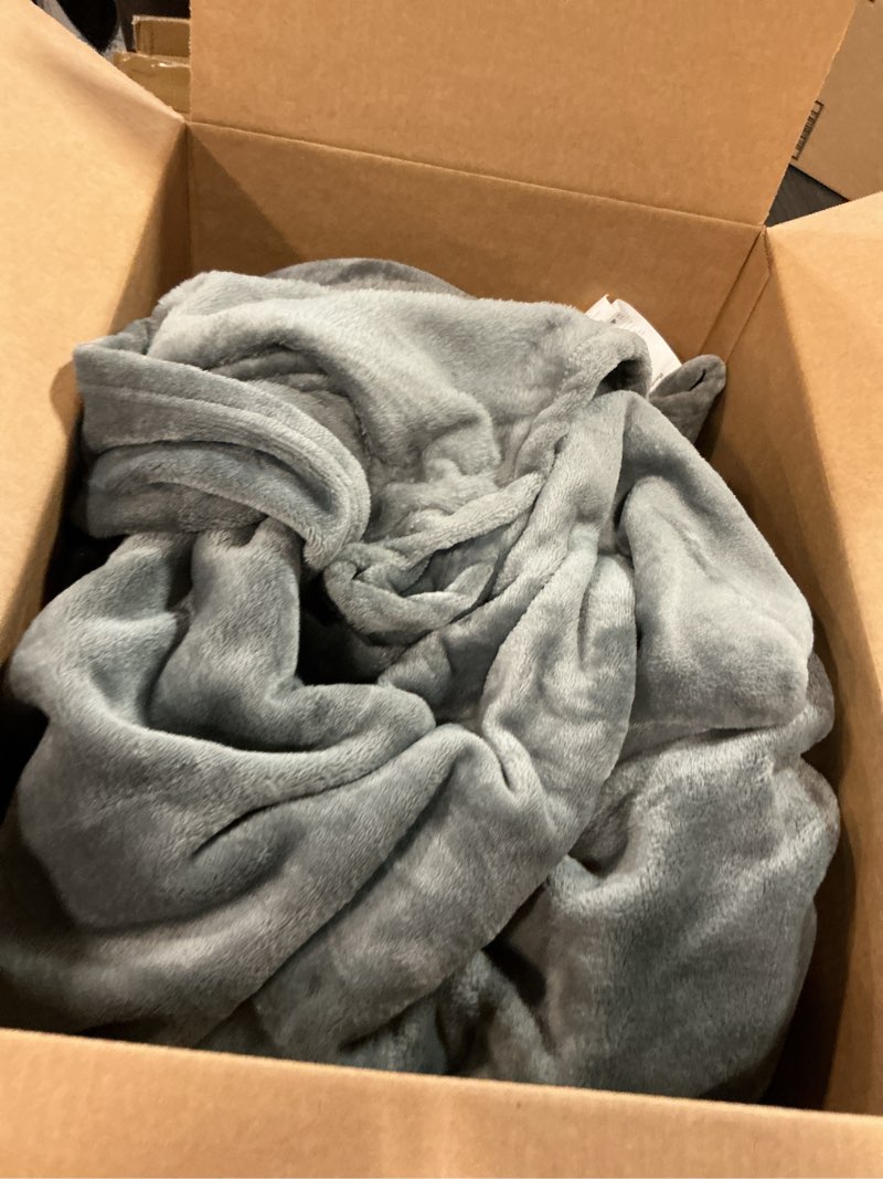 Condition photo showing As Is for Bedsure GentleSoft Fleece Bed Blankets Queen Size Grey - Soft Lightweight Fuzzy Cozy Luxury Fall Blanket Microfiber, Room Home Decor Christmas Decorations Gifts for Women and Men, 90x90 inches Grey Queen (90" x 90")