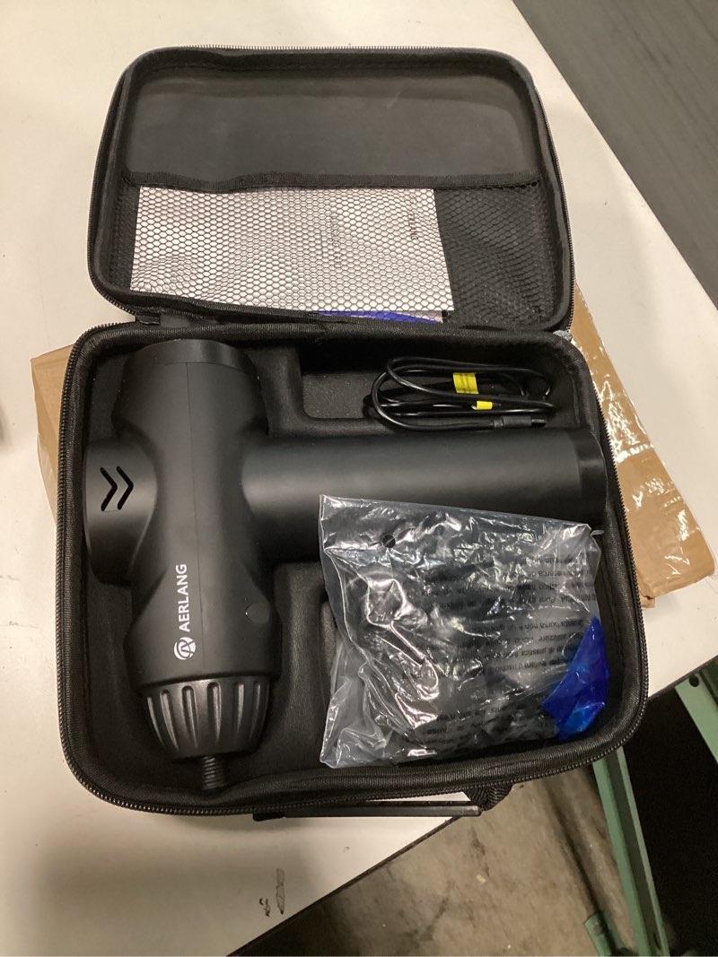 Condition photo showing As Is for AERLANG Massage Gun with Heat and Cold,Deep Tissue Massage Gun, Back and Neck Massager for Pain Relief,Muscle Percussion Massager,Handheld Messager with 7Heads&Silent Birthday Gifts for him Active-Cold and Heat