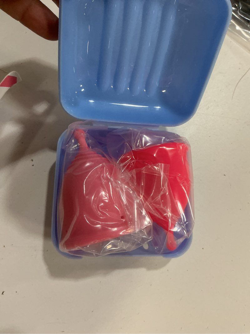 Condition photo showing New/Like New for SHORDY Menstrual Cups Set of 2(Small+Large) with Box Soft Menstrual Cup & Flexible Period Cups for Women Upto 12 Hours Eco-Friendly & Safer Tampons Discs Pads Alternative Copa Menstrual (Pink) Pink S L 1 Count (Pack of 2)