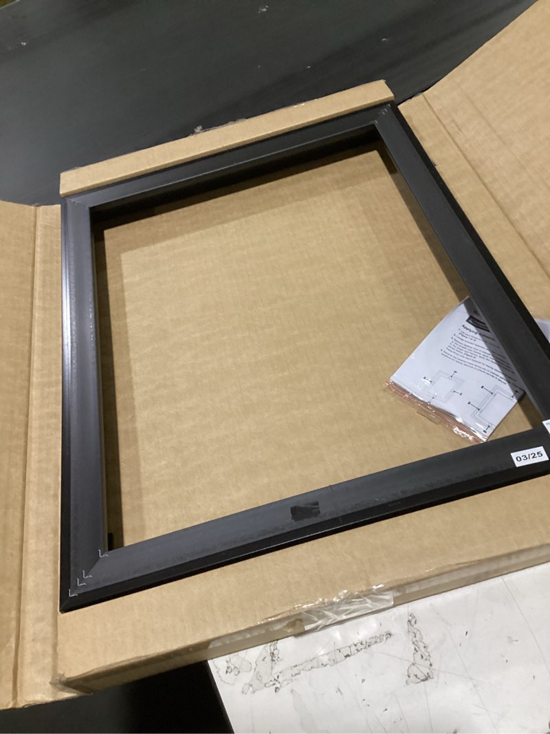 Condition photo showing As Is for mcs canvas float frames 16x20 canvas black frame, vertical & horizontal wall hanging large for canvas paintings (1-pack) deep frame 16x20 black