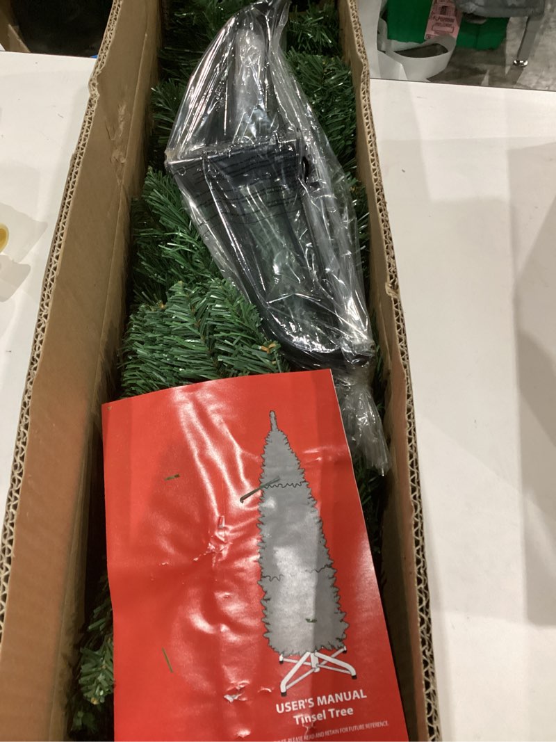 TURNMEON 6 Ft Artificial Pencil Christmas Tree with 658 Dense Branch Tips, Skinny Christmas Tree Inc