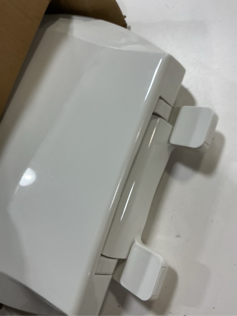 Condition photo showing As Is for Toilet Seat, Elongated Toilet Seat with Toddler Seat Built in, Potty Training Toilet Seat Elongated Fits Both Adult and Child, with Slow Close and Magnets- Elongated