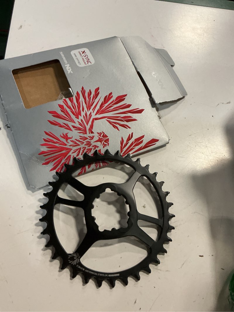 Condition photo showing Good Condition for sram x-sync 2 eagle cold forged direct mount chainring 34t boost 3mm offset