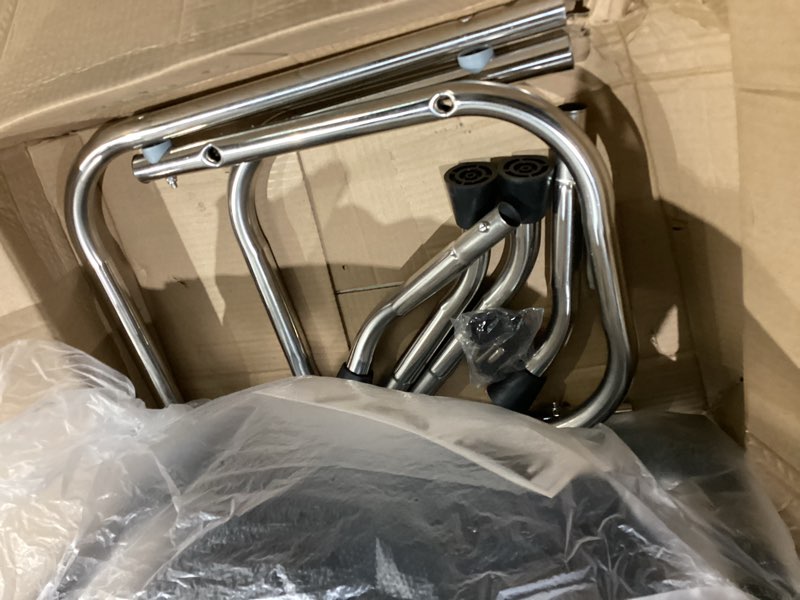 Condition photo showing As Is for shower chair seat, stainless shower chair for folding, safety anti-slip shower bath chairs for seniors/disabled by