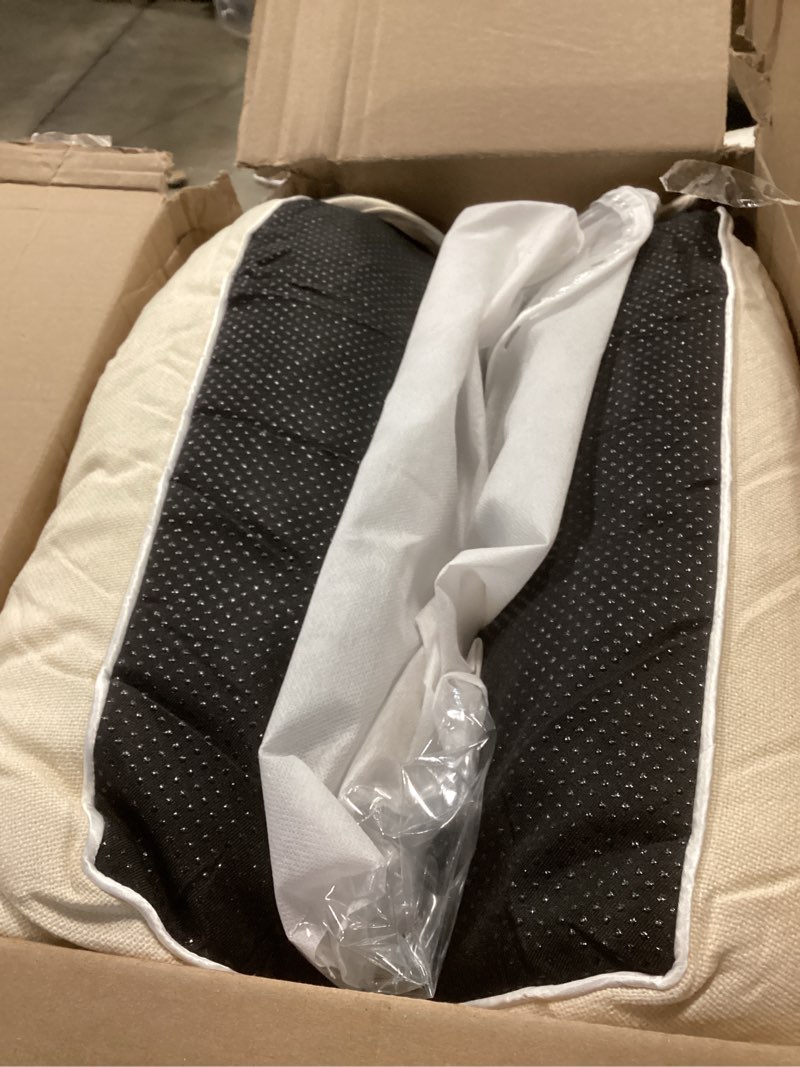 Condition photo showing Good Condition for YZ HOME Rocking Chair Cushion, Set of Thicken Seat & Back Chair Cushions with Memory Foam, Non-Slip Chair Pad with Ties for for Indoor&Outdoor Rocker, Beige, 22x17x5/17x17x5 Beige 22''x17''/17''x17''