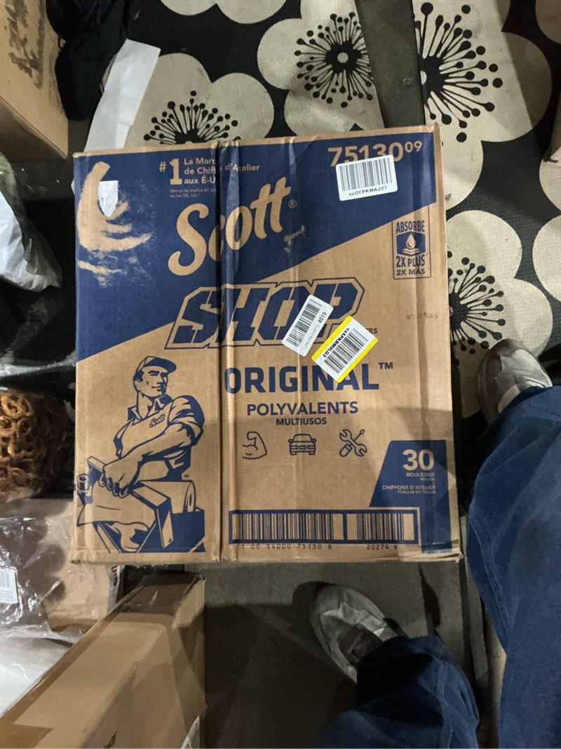 Condition photo showing New/Like New for Scott Shop Original Blue Towels (75130), 9.4"x11" Cloth-like Paper Towel (30 Rolls of 55 Sheets, 1,650 Sheet Total)