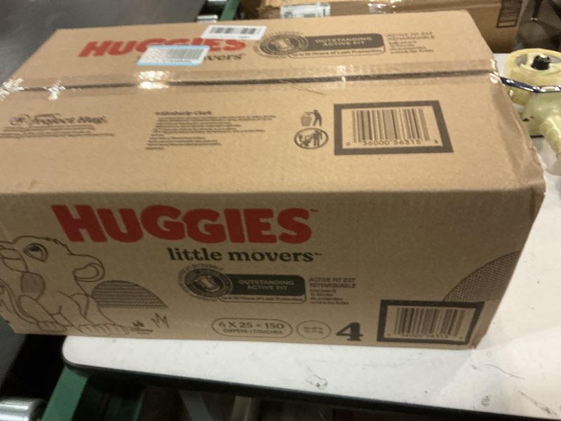 Condition photo showing New/Like New for Huggies Little Movers Disposable Diapers - Econ+ Pack - Size 4 - 150ct