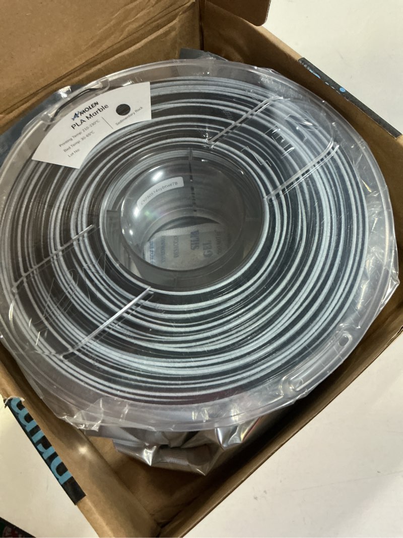 Condition photo showing New/Like New for amolen rock pla filament 1.75mm, dual color marble pla 3d printer filament 1kg spool (2.2lbs), 3d printing filament dimensional accuracy +/- 0.02 mm, fit most fdm printer (sedimentary rock) marble-sedimentary rock