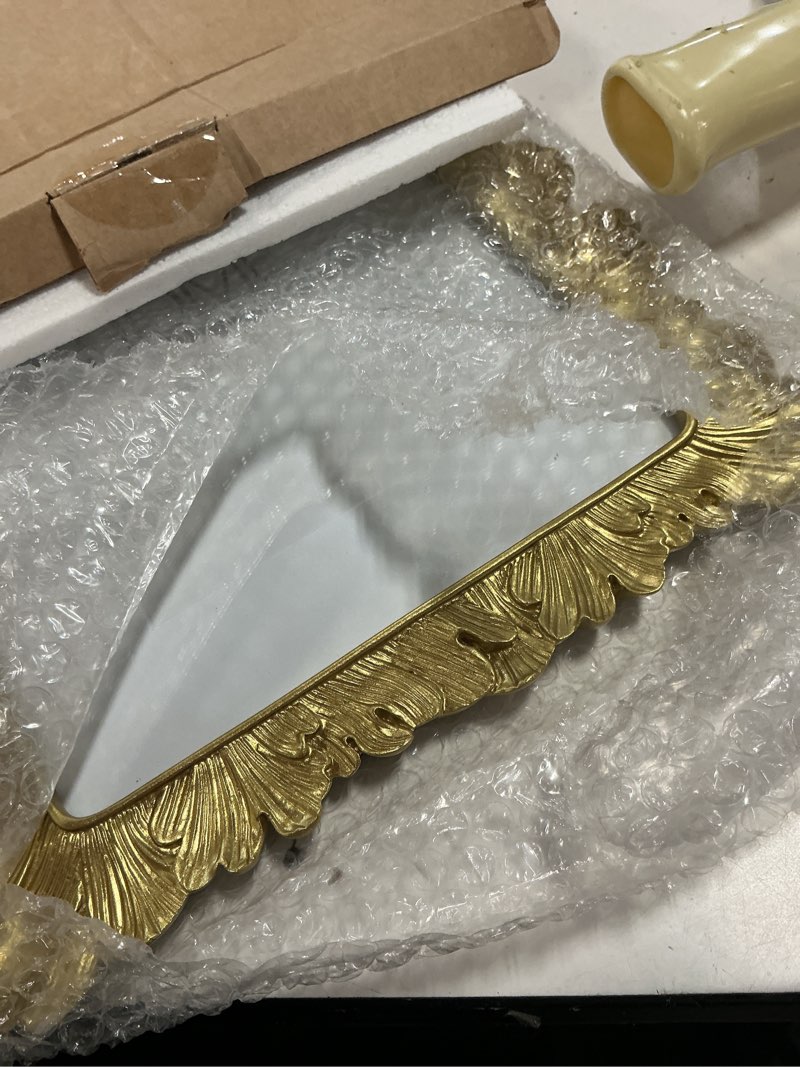 Condition photo showing As Is for 8x10 vintage picture frames, gold picture frame for table top display and wall hanging home decor gold 8x10 inch