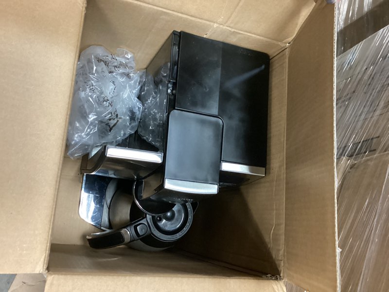 Condition photo showing As Is for Mr. Coffee 10-Cup Programmable Coffee Maker, Insulated Thermal Carafe, Brew Strength Selection, Brew Now or Later, Stainless Steel Stainless Steel 10 Cup Thermal Carafe + Strong Brew