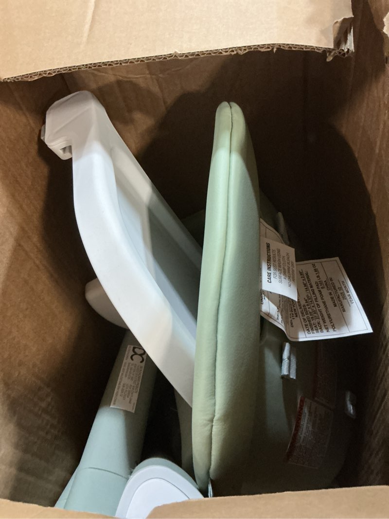 Condition photo showing As Is for Jeep Milestone 6-in-1 High Chair by Delta Children - High Chair Converts to Stool, Booster Seat, Toddler Chair, Activity Table and Desk and Chair, Sage Green