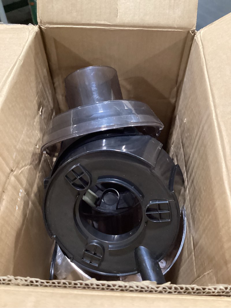 Condition photo showing As Is for hamilton beach juicer machine, big mouth 3” feed chute for whole fruits and vegetables, easy to clean, centrifugal extractor, vegetable & fruit juicer, bpa free, 800w motor, black black 800w motor