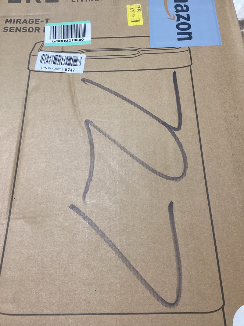 EKO Mirage-T 50 Liter / 13.2 Gallon Touchless Rectangular Motion Sensor Trash Can, Brushed Stainless