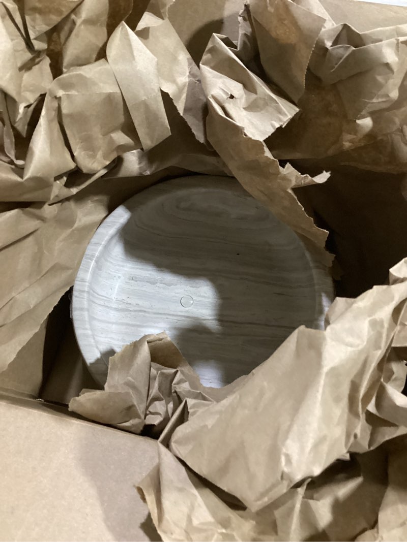 Condition photo showing Good Condition for dog bowls - marble dog food bowl,pet bowls,spill proof dogs water bowl,do g food storage container,suitable for medium and small dogs,bowl dish sturdy,non-slip and easy to clean, gray?ns040? 7.87” x 7.87" x 2.56" gray