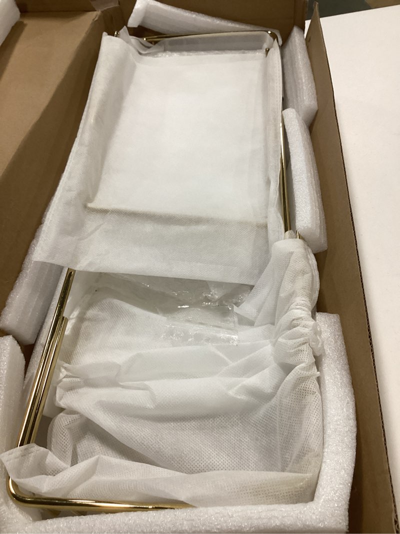 Condition photo showing New/Like New for BVL Bathtub Tray Stainless Steel with Marble Base Gold Bathtub Tray with White Marble Base Adjustable & Rustproof Bath Caddy for Spa, Relaxation, Bath Bombs