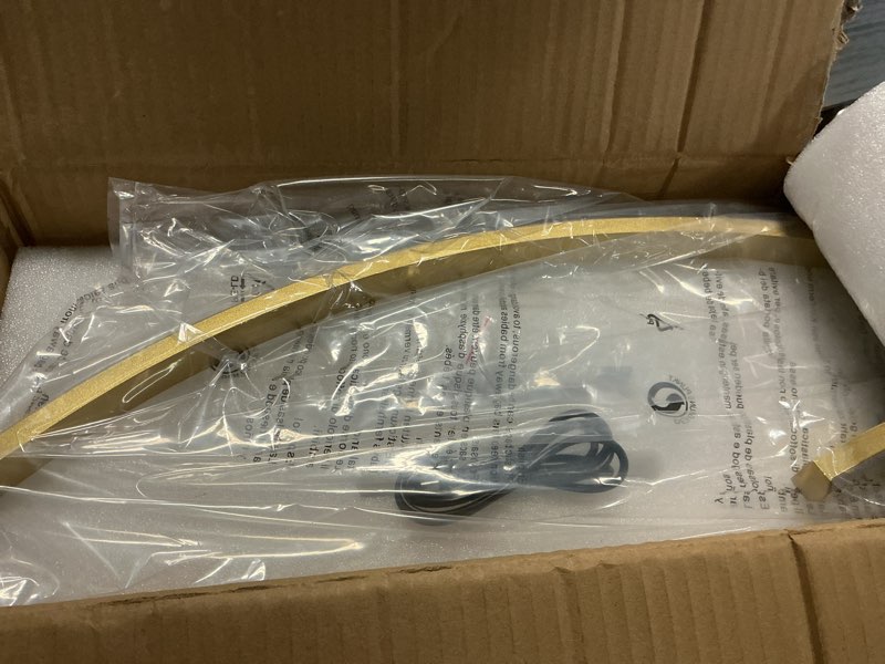 Condition photo showing As Is for Battery Operated Wall Sconces Set of Two with Remote Control, Stepless Colors 3000K-6000K & Dimming, LED Gold Wireless Wall Light for Living Room, Hallway, Bedroom, 39.3 Inch (2 Pack) Gold 39.3 Inches (2 pack)