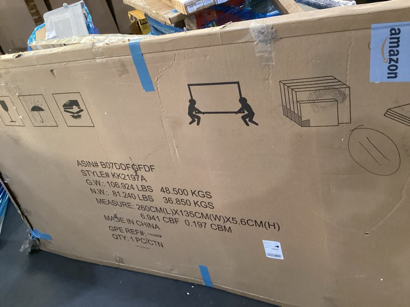 Condition photo showing As Is for Amazon Basics Glass Dry-Erase Board, Magnetic Frameless Whiteboard, 96W" x 48H" 96"W x 48"H Magnetic