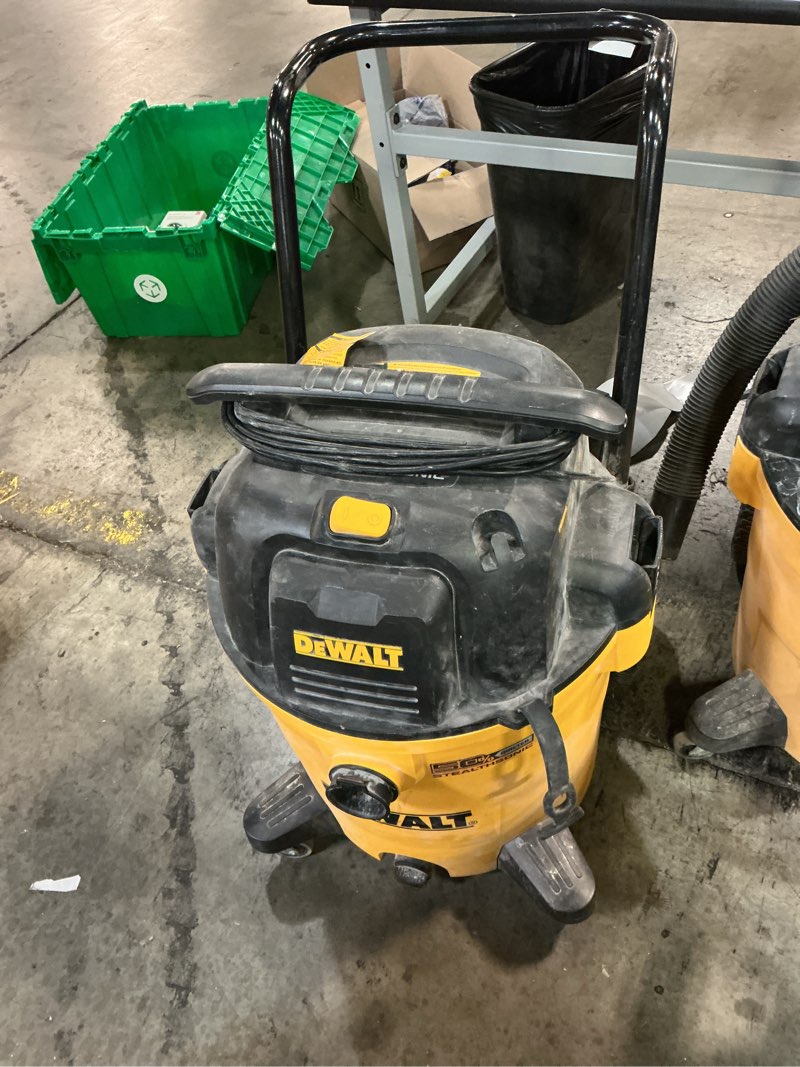 Condition photo showing As Is for ( incomplete)DEWALT DXV16PA 16 Gallon Poly Wet/Dry Vac/Acc, 6.5HP Shop Vacuum Wet/Dry for Jobsite/Workshop, Yellow Yellow 16 gallon