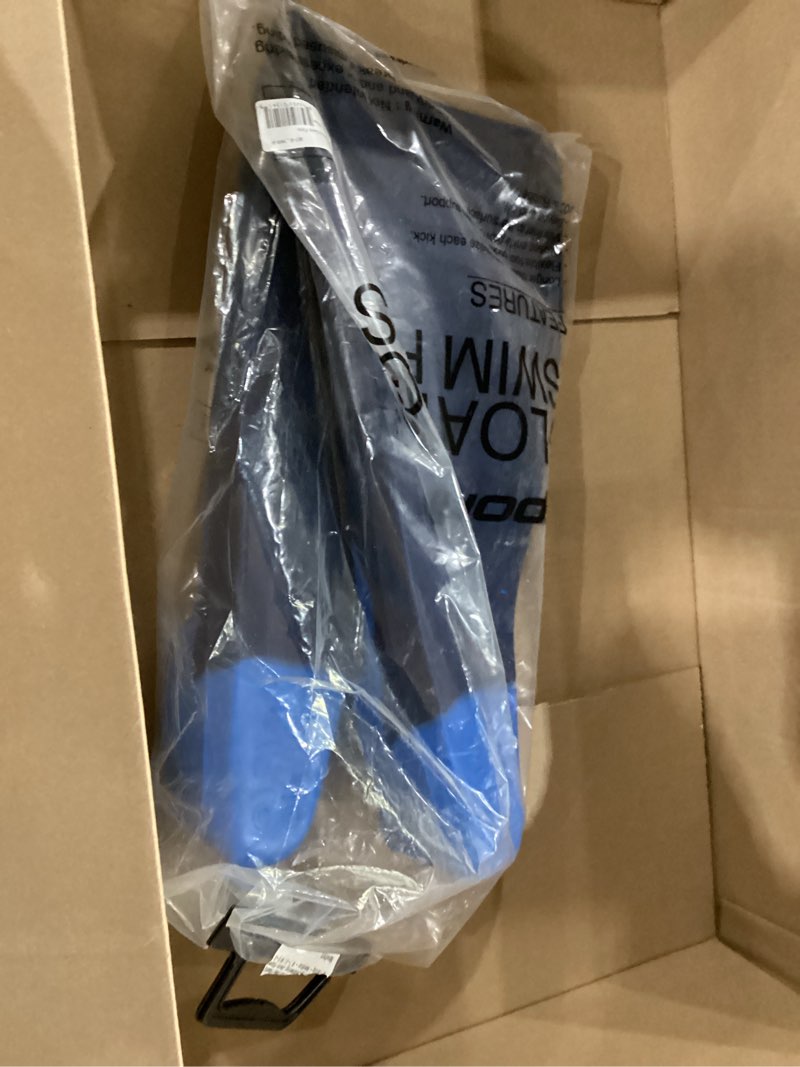 Condition photo showing New/Like New for sporti adult-kids swim fins for pool lap swimming - long floating fins for swimming & snorkeling - swim flippers for training m 7-8 / w 8-9 navy-blue
