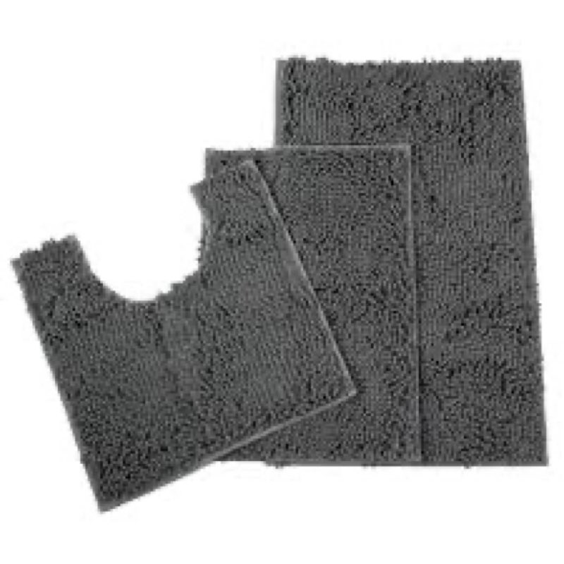 SAYFUT 3 Piece Bathroom Rug Set Shaggy Soft Non-Slip Bath Mats Solid Color Floor Mat