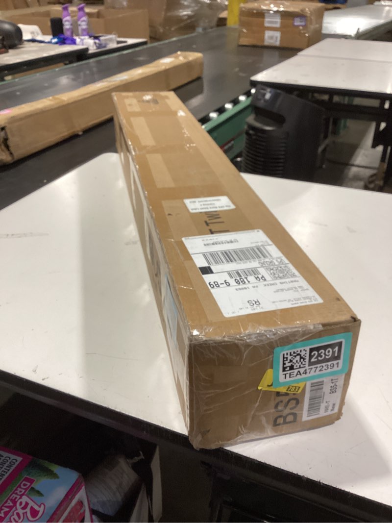 Condition photo showing New/Like New for emoda 5 inch twin box spring bed base, 1500 lbs heavy duty metal mattress foundation with fabric cover, easy assembly twin 5 inch