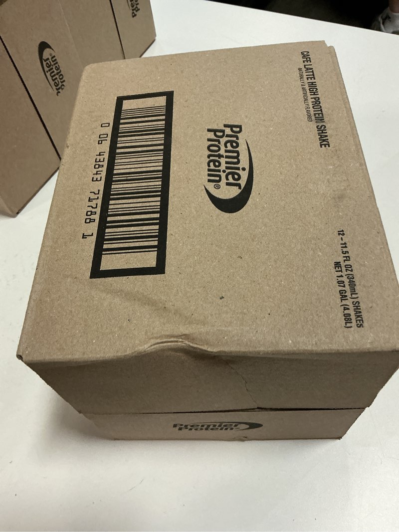Condition photo showing New/Like New for (By Nov-21-2025)Premier Protein Shake, Café Latte, Caffeinated, 30g Protein,  No Added Sugar, 24 Vitamins & Minerals to Support Immune Health, 11.5 fl oz, 12 Pack