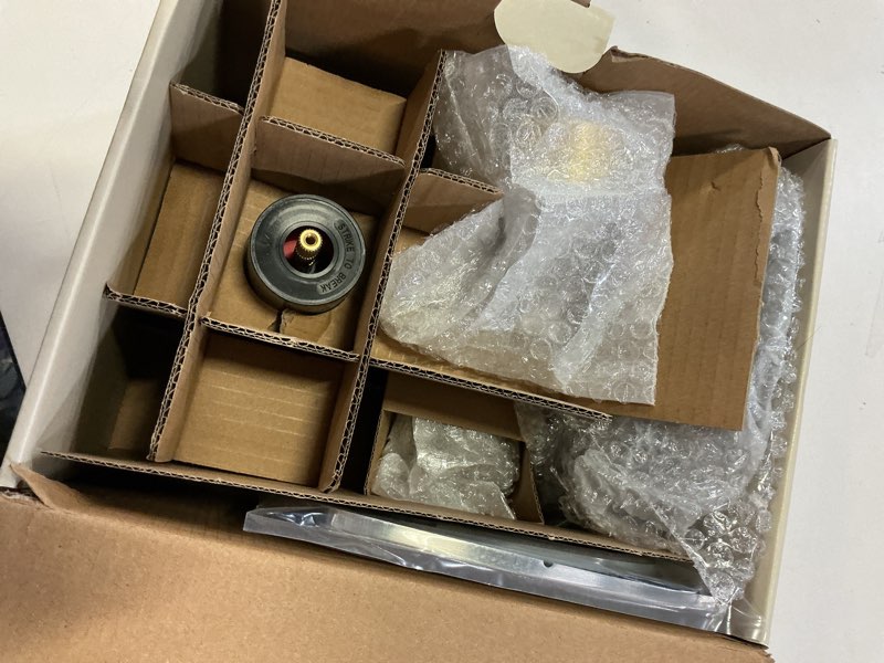 Condition photo showing Good Condition for allen + roth 873x-7204 chesler brushed nickel 1-handle single function 6.0-in square bathtub and shower faucet ( valve included )