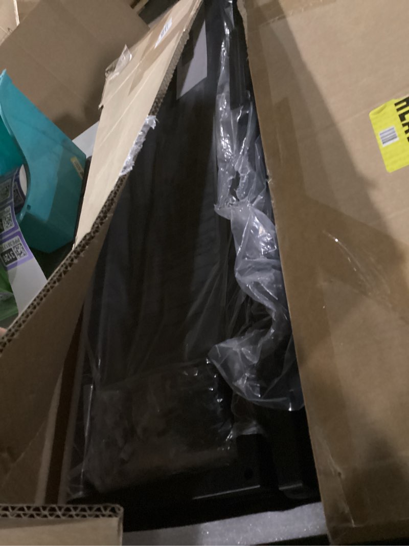 Condition photo showing New/Like New for Corner Desk with Drawers Shelves for Small Space 90 Degrees Triangle Computer Desk with Power Outlets,Gaming Desk with LED Lights Monitor Stand for Home Office Workstation Writing Table (Brown)