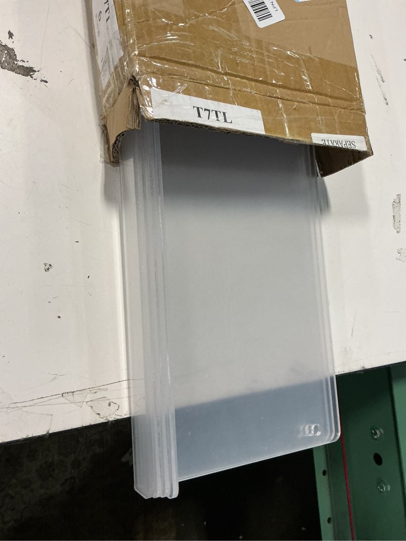 Condition photo showing Good Condition for 4 Pack 21" Clear Acrylic Magazine Holder Wall Mount Hanging Bookshelf Magazine Rack Brochure Holder for Waiting Room, Living Room, Office, Home Display