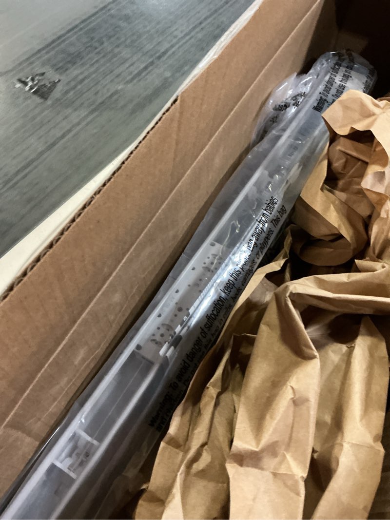 Condition photo showing Good Condition for LazBlinds Cordless Cellular Shades for French Doors, No Drill French Door Blinds for Privacy, Light Filtering Honeycomb Shades for Front Door Patio Sliding Glass Door, 1 Pack, 22" W x 78" H, Grey Grey-light Filtering 22"W x 78"H