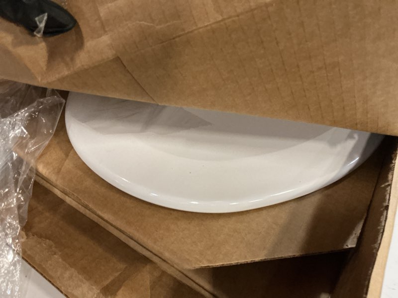 Condition photo showing As Is for bemis 1500ec 390 lift-off wood elongated toilet seat, cotton white (pack of 1)