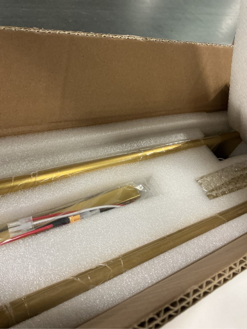 Condition photo showing As Is for P&Bhusri Electric Heated Towel Rack, Gold Towel Warmer with Adjustable Temperature (98–149°F) and Timer (1-24h, On), Fast Heating and Drying for Bathroom, Memory & Remote Control Compatible Gold 3 Panel