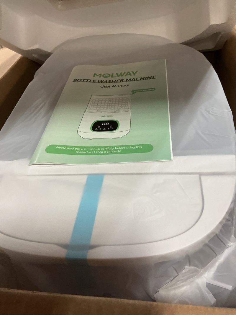 Condition photo showing Good Condition for molway?upgraded?baby bottle washer, sterilizer and dryer, all-in-one pro cleaning machine for bottles, pump parts & baby essentials, effortless care, replaces hand washing white