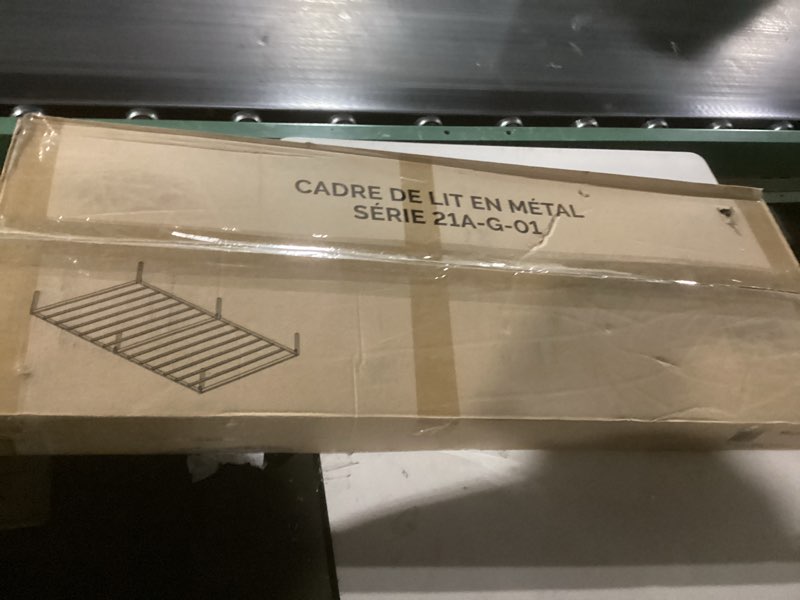 Condition photo showing New/Like New for amazon basics-metal bed frame, non-foldable platform bed, easy assembly, queen, 60w x 80l in, black queen 14 inch ( non - foldable)