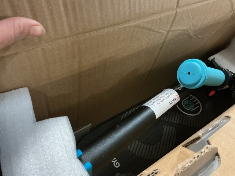 Condition photo showing As Is for Gyroor H40 Kids Electric Scooter, 180W Motor, Up to 10 MPH, LED Display & Colorful Lights, Adjustable Height, for Boys & Girls Ages 8-12, Great Birthday Gift Blue