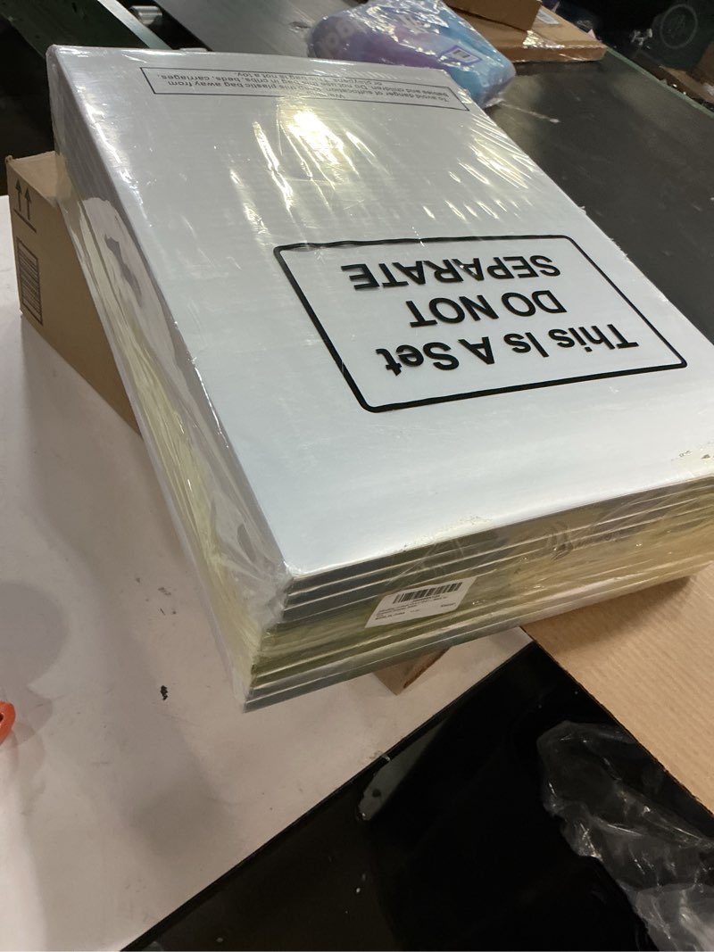 Condition photo showing Good Condition for 10 Pack 13.4 x 18.8 Inch Half Sheet Rectangle Cake Drum Board 1/2 Inch Thick Rectangular Cake Board Greaseproof Foil Corrugated Base for Desserts Display, Silver Silver 13.4 x 18.8 Inch Half Sheet