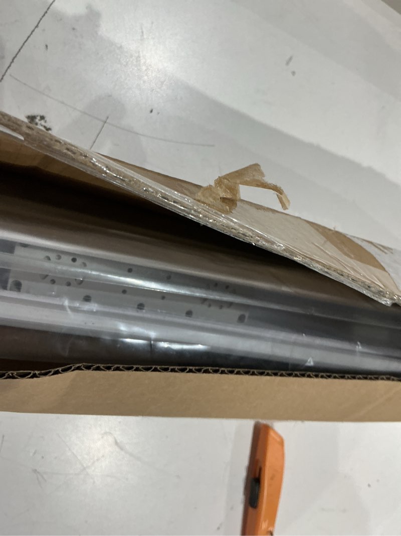 Condition photo showing New/Like New for lazblinds no tools no drill 1" vinyl mini blinds, cordless blinds for windows, light filtering horizontal window blinds & shades, 24" w x 64" h, white cordless-white 24" w × 64" h