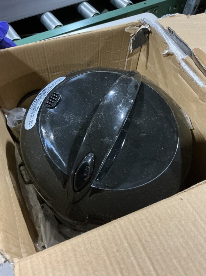 Condition photo showing As Is for aroma® select stainless® rice cooker, 4-cup (uncooked) / 8-cup (cooked), 2 qt, stainless steel inner pot, multicooker, steamer, stainless steel, arc-914sbds