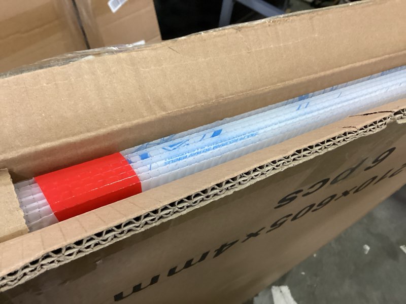 Condition photo showing New/Like New for Tatuo 6 Pack 4' X 2' X 0.16'' Polycarbonate Greenhouse Panels Polycarbonate Sheets Twin-Wall Roof Panels Waterproof UV Protected Clear Corrugated Plastic Roofing for Greenhouse Replacement 4' X 2' X 0.16'' 6