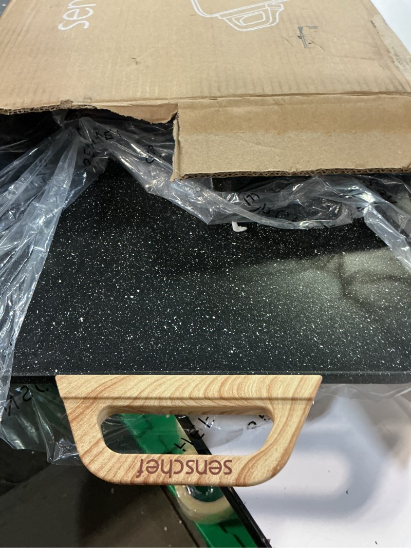 Condition photo showing Good Condition for senschef cooksimple everyday 20"x12" electric griddle–1700w nonstick ilag granite surface, large flat design, perfect for family meals, pancakes&eggs, fast even heating, easy to clean, granite black flat design granite black