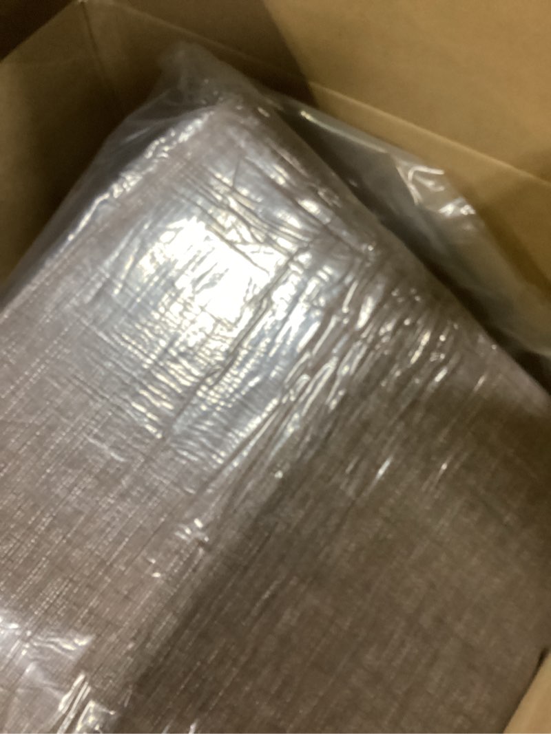 Condition photo showing As Is for AAAAAcessories D-Shaped Chair Cushions, 2" Thick Dining Chair Pads with Ties and Removable, Machine-Washable Cover, 17" x 16", Set of 4, Brown Brown 4 Count(Pack of 1)