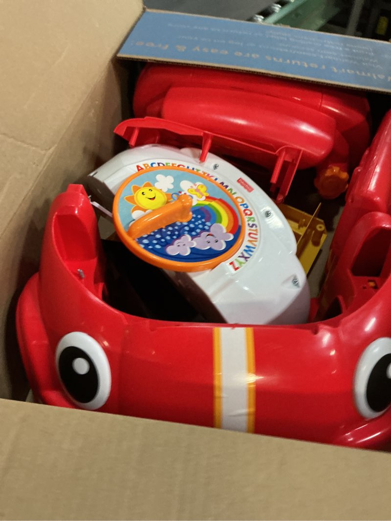 Condition photo showing Good Condition for Fisher-Price Baby Toy Laugh & Learn Crawl Around Car Red Activity Center with Educational Music & Lights for Infants Ages 6+ Months (Amazon Exclusive)