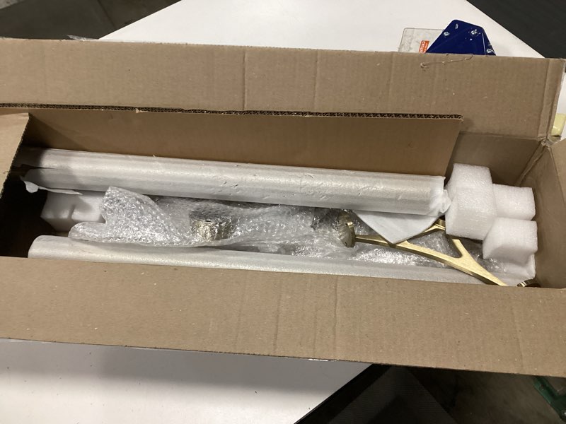 Condition photo showing Good Condition for Bar Foot Rail Kit 4ft / 6ft / 8ft - Stainless Steel Complete Floor Standing Bar Foot Rest - Brass Gold Foot Rail System with Tubing, Wall Brackets, End Caps & Internal Connector Gold 6FT