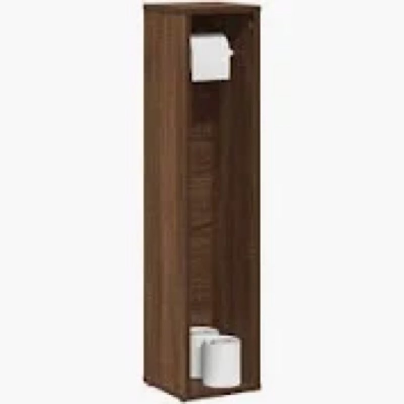 YQJJGL Small Bathroom Storage Cabinet, Next to Toilet Storage Slim with Door, Walnut Wood Look Narro