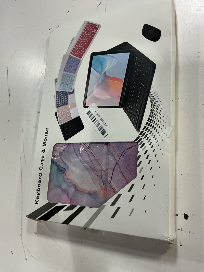 Condition photo showing New/Like New for keyboard case for samsung galaxy tab s10 fe/s10 lite/s9 fe 10.9? 2025/galaxy tab s9 11 inch 2023, mouse and detachable bluetooth backlit keyboard, folio cover with pen holder (purplemarble)
