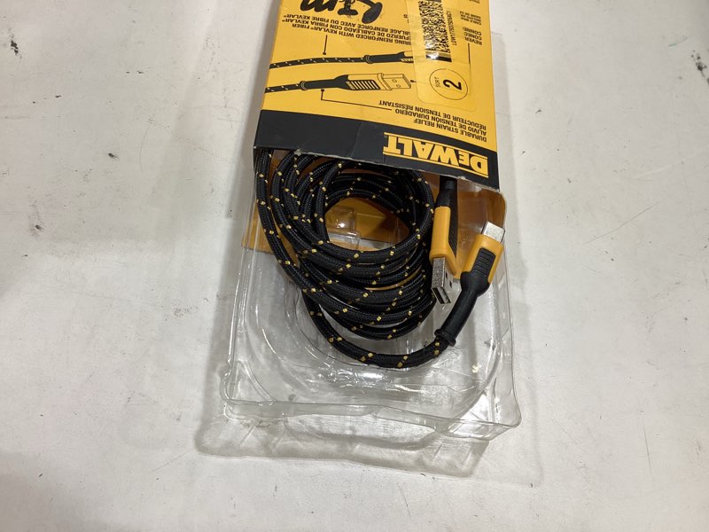Condition photo showing As Is for dewalt usb to type c cable 6 ft. black/yellow