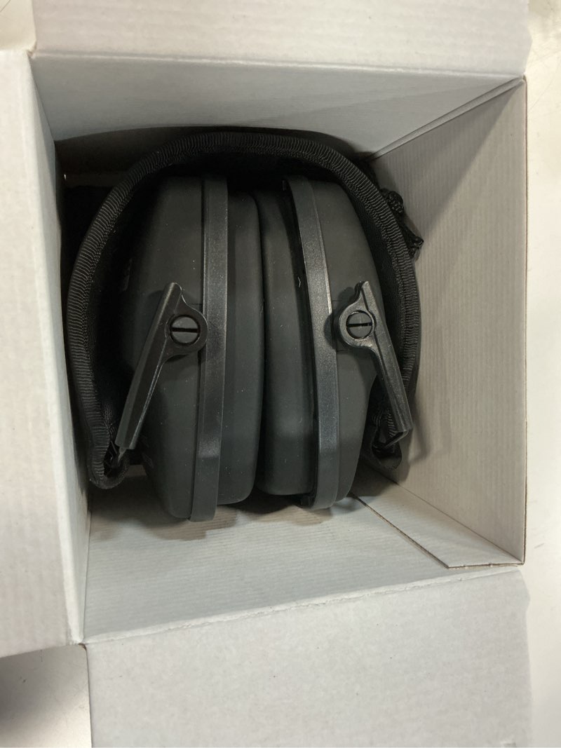 Condition photo showing As Is for prohear shooting ear protection 26db noise reduction safety earmuffs, black big