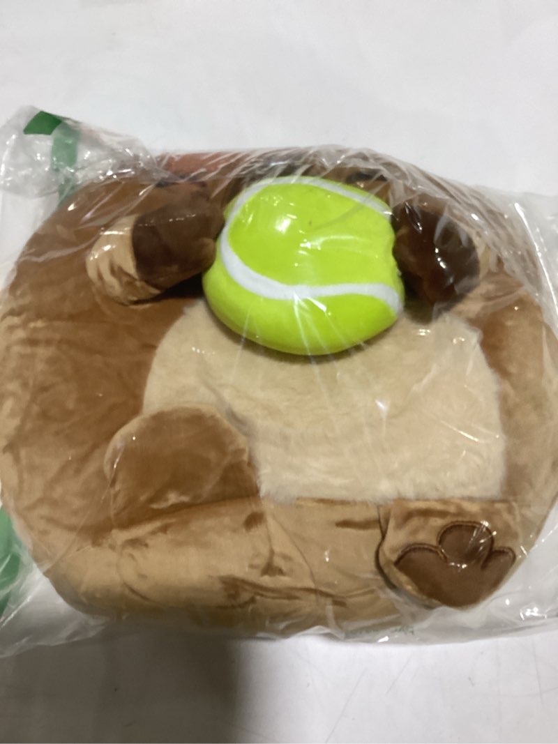 Condition photo showing As Is for Onsoyours Original Capybara Plush with Tennis Ball, Cute 12 inch Sport Capybara Brown Stuffed Animal, Ultra Soft Collectible Hugging Gift Plush Toy Tennis Capybara