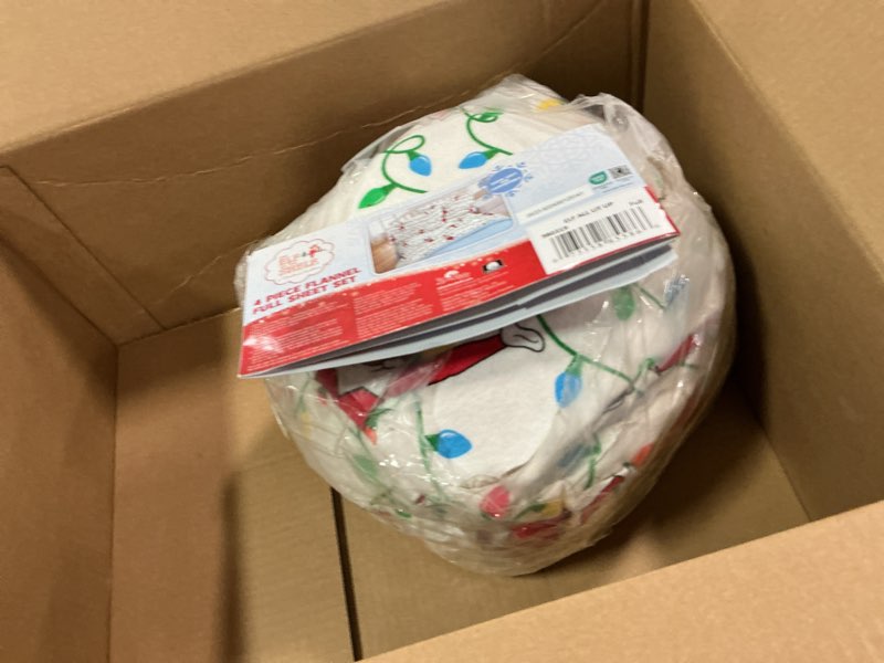 Condition photo showing Good Condition for Franco Elf On The Shelf Holiday & Christmas Bedding Super Soft 100% Cotton Flannel Sheet Set, Full, (Official Licensed Product)